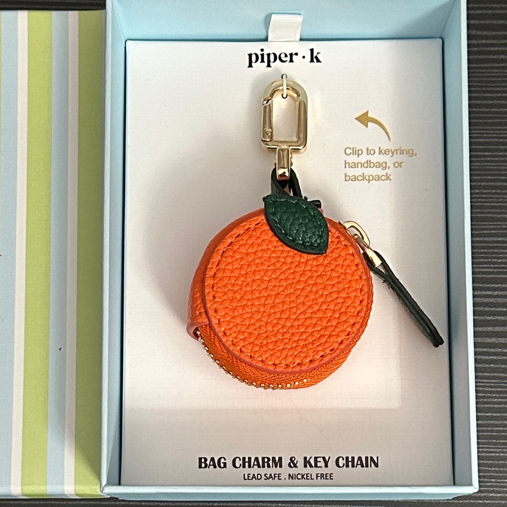 Piper K Orange Fruit Bag Charm